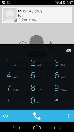 نرم افزار تماس تلفنی تصاویر Nexus 5 - 32GB