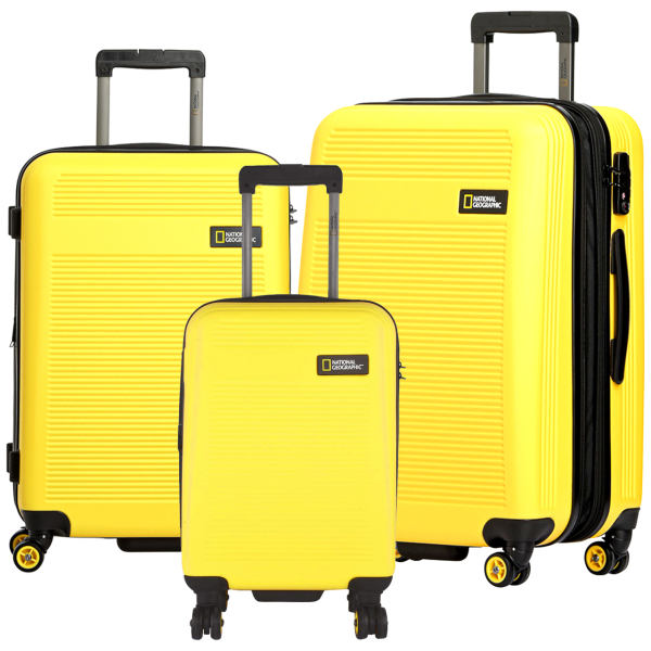 کیف-ساک-چمدان مسافرتی برند نامشخص-- مجموعه سه عددی چمدان نشنال جئوگرافیک مدل  AERODROME 700509 - زرد