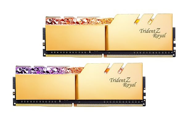 رم کامپیوتر - RAM PC جی اسکیل-G.SKILL  16GB-Trident Z Royal GOLD-DDR4-3200MHz-CL16- Dual Channel