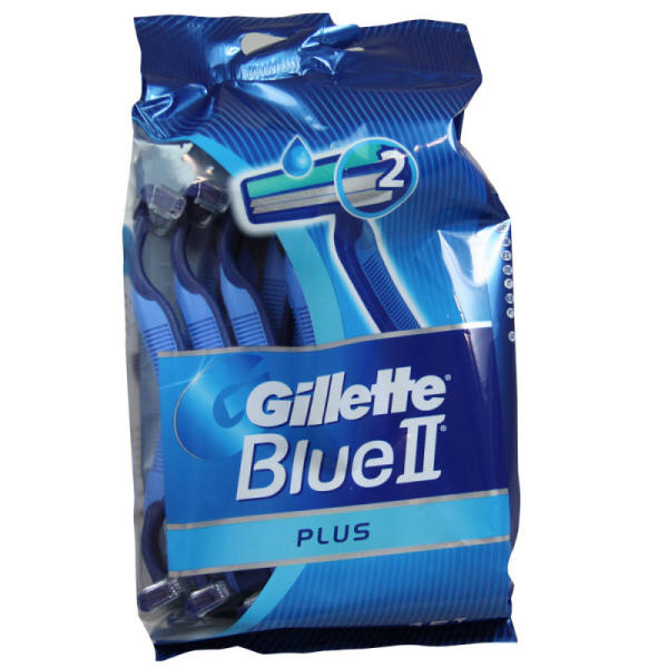 تیغ و خمیر اصلاح برند نامشخص-- خود تراش ژیلت مدل Blue 2 Plus بسته 15 عددی