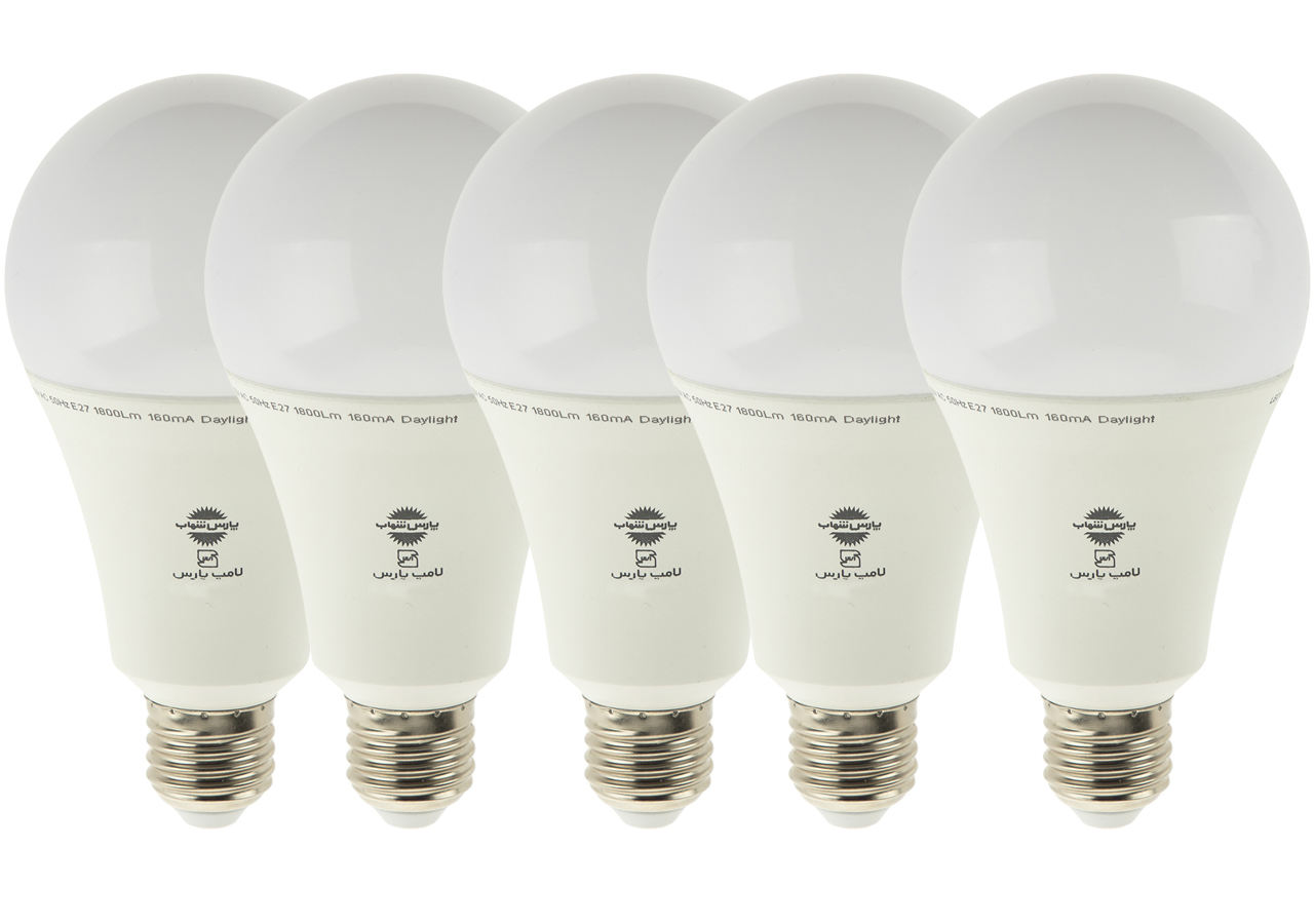 لامپ ال ای دی-LED Pars Shahab-پارس شهاب لامپ ال ای دی 20 وات مدل 32975 پایه E27 بسته 5 عددی حبابی
