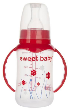 شیشه شیر نوزاد-کودک سوییت بیبی-Sweet Baby مدل Flower ظرفیت 150 میلی لیتر- پلی‌پروپیلن