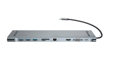 کابل -مبدل -رابط--تبدیل پورت ها بیسوس-Baseus CATSX-F0G USB C to HDMI with Extra USB 3.0 Port Hub