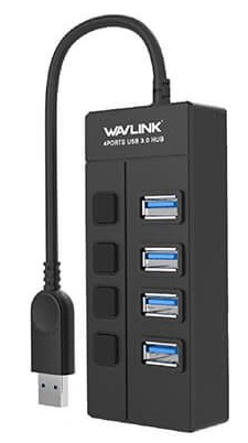 هاب یو اس بی  - USB HUB واو لینک-Wavlink  Usb 3.0 کلید دار ۴ پورت WL-UH30414 