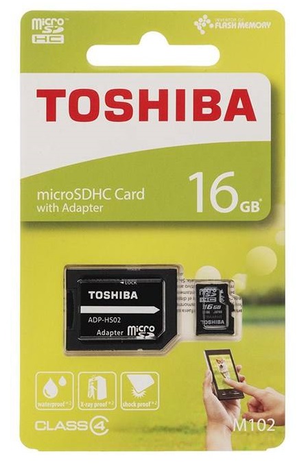 كارت حافظه / Memory Card توشيبا-TOSHIBA 16GB - M102 Class 4 microSDHC With SD Adapter