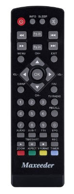 گیرنده دیجیتال برای تلویزیون TV  مکسیدر-maxeeder ریموت کنترل مناسب برای گیرنده های دیجیتال مکسیدر