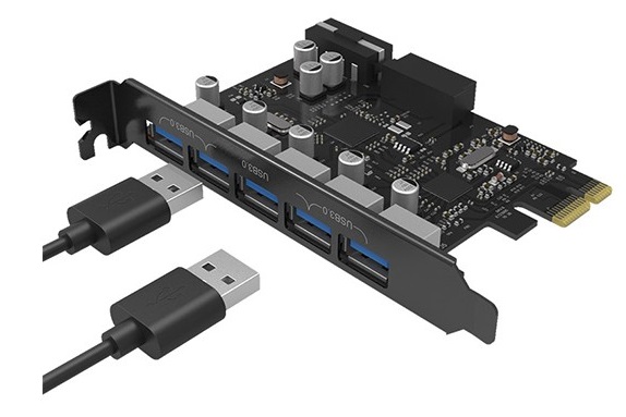 هاب یو اس بی  - USB HUB اوریکو-ORICO PVU3-5O2I-V1- PCI Express USB 3.0