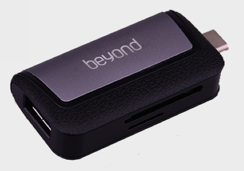 عکس رم/کارت ریدر-Ram Reader - Beyond / بیاند BA-476 TYPE-C USB HUB/Card Reader - Black