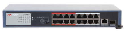  سوئيچ شبکه - SWITCH -hikvision DS-3E0318P-E/M 16-Port Unmanaged PoE Switch