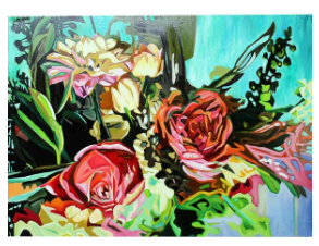 تابلو نقاشی -گالری دست نگار تابلو نقاشی طرح گل های رز تکنیک رنگ روغن - کد 101-10
