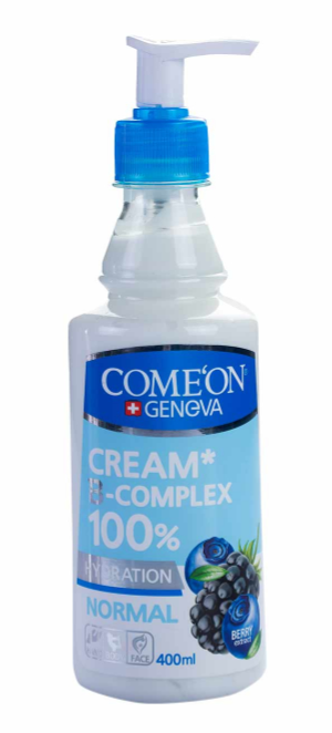 کرم مرطوب کننده و نرم کننده پوست کامان-COMEON کرم مرطوب‌کننده پمپیB-Complexحاوی عصاره پشن بری حجم 400میلی‌لیتر