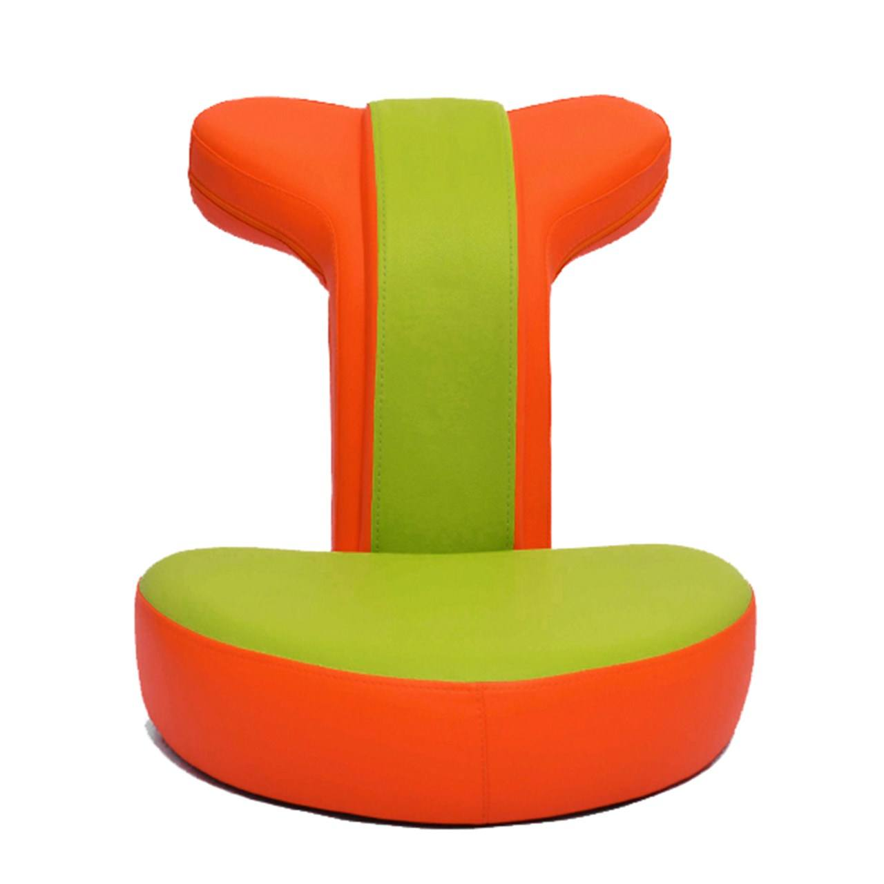 صندلی گیمینگ- مخصوص بازی- GAMING -راد سیستم صندلی گیمینگ مدل سبز-نارنجی G010 چرمی