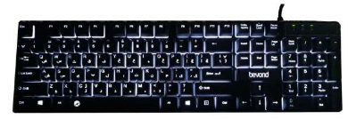 عکس كيبورد - Keyboard - Beyond / بیاند BK-7100w Wired Keyboard-دارای نور بک لایت