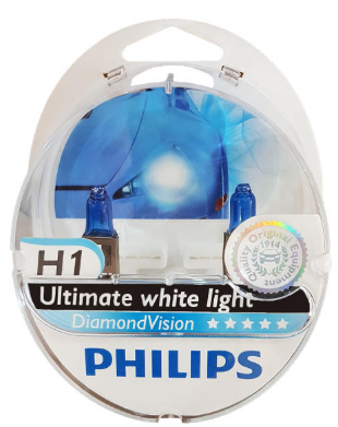 لامپ و روشنایی ماشین -خودرو فیلیپس-PHILIPS مدل H1 Diamond Vision بسته 2 عددی-ضد آب
