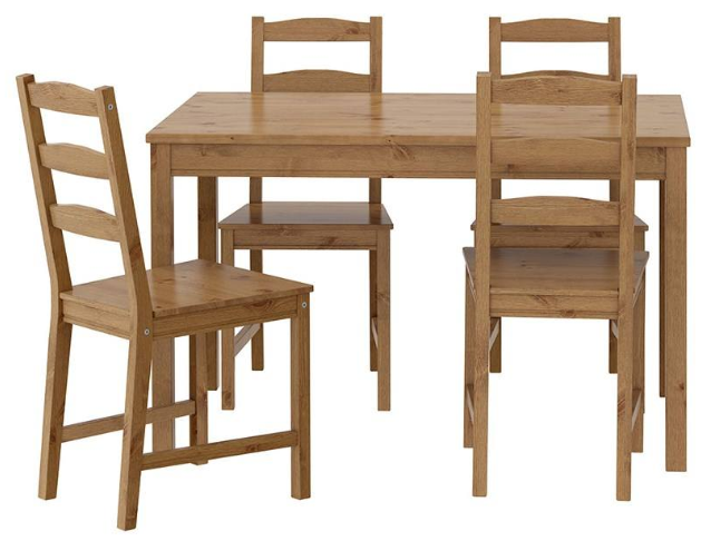 ست میز و صندلی ناهار خوری آیکیا-IKEA میز غذاخوری مدل JOKKMOKK- چوب کاج با پایه جداشونده