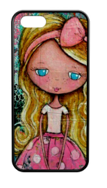 کیس -كيف -قاب-کاور  گوشی موبایل برند نامشخص-- کاور طرح دخترانه کد930برای گوشی اپلiphone 5/5s/se-عروسکی کارتونی