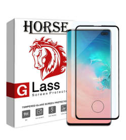 گلس محافظ صفحه نمایش گوشی موبایل هورس-Horse گلس یووی لایت و6D DualمدلLVB سامسونگGalaxy S10Plusمجموعه2عددی