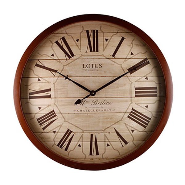 ساعت ديواری لوتوس-Lotus W-8833 - گرد چوبی