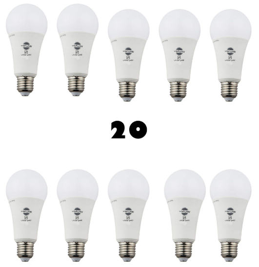 لامپ ال ای دی-LED Pars Shahab-پارس شهاب لامپ ال ای دی حبابی ۲۰ وات بسته ۲۰ عددی