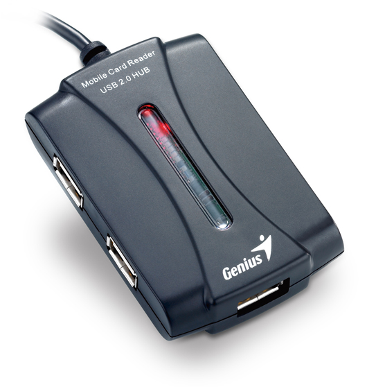 رم خوان / هاب USB جنيوس-Genius Mini Combo Card Reader-CR-903U