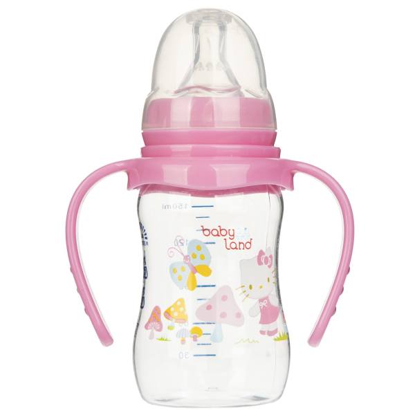 شیشه شیر نوزاد-کودک بیبی لند-Baby Land شیشه شیر مدل 249Kitty ظرفیت 150 میلی لیتر
