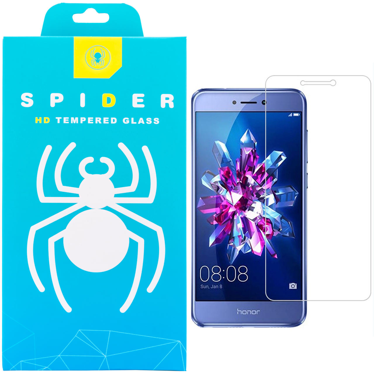 گلس محافظ صفحه نمایش گوشی موبایل اسپایدر-SPIDER محافظ صفحه نمایش Best Shield مناسب برای گوشی هوآوی Honor 8 Lite