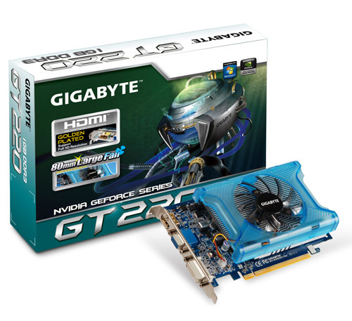 كارت گرافيك - VGA گيگابايت-Gigabyte GT220  -  GV-N220OC-1GI