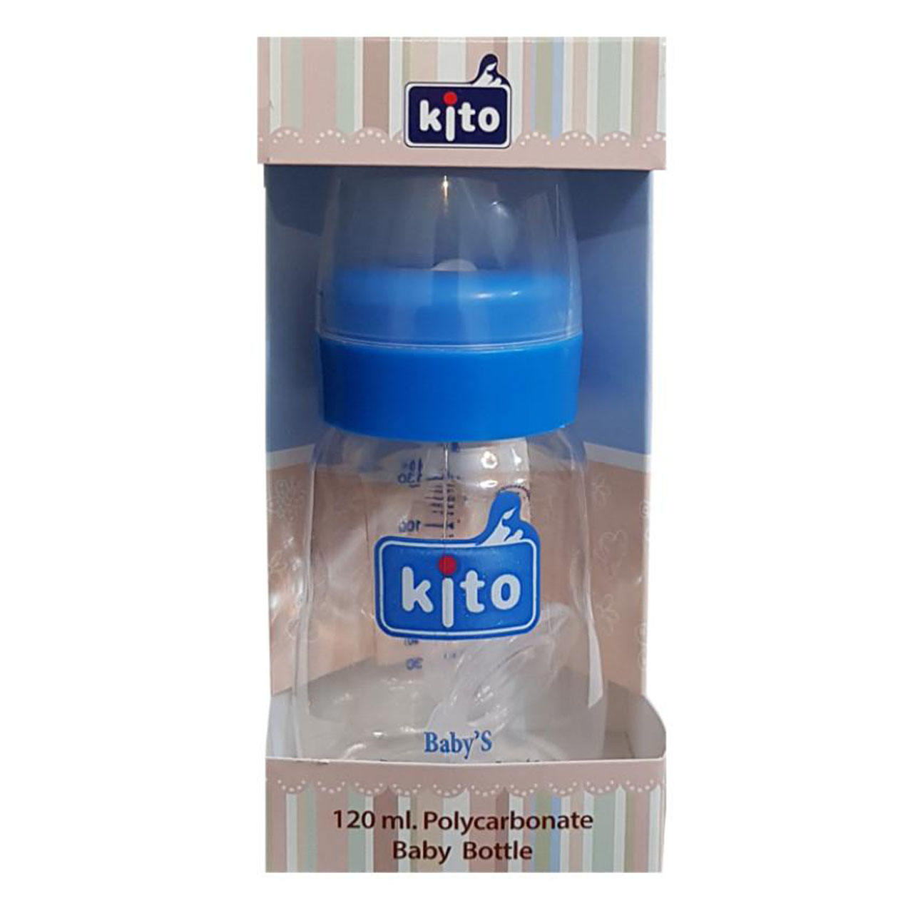 شیشه شیر نوزاد-کودک -لوازم نوزاد شیشه شیر کیتو کد 107 ظرفیت 120میلی لیتر