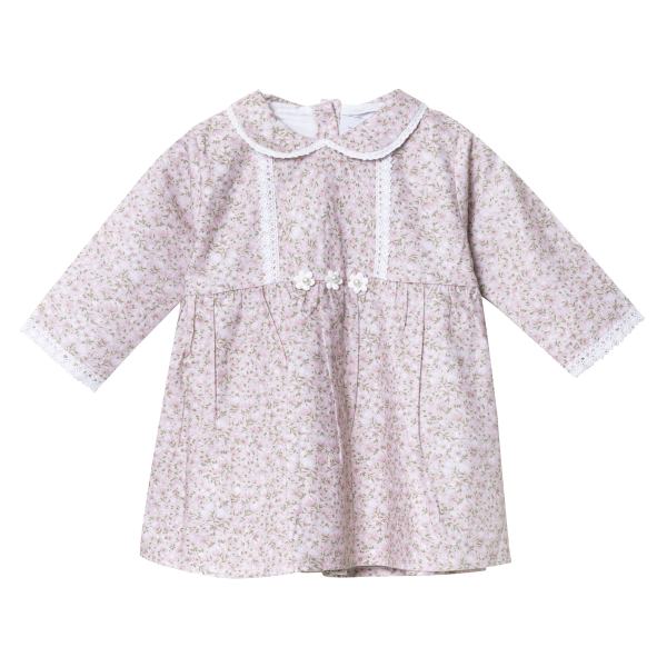 پیراهن و سارافون دخترانه نوزاد فیورلا-Fiorella پیراهن نوزادی دخترانه مدل نازار کد 2948 - صورتی روشن - گل دار