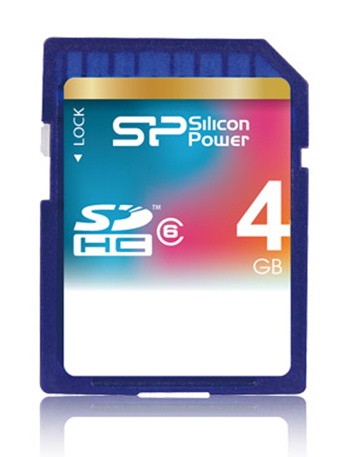 كارت حافظه / Memory Card  -SILICON POWER SDHC Class6 - 4GB
