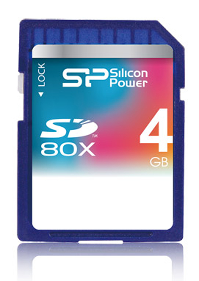 كارت حافظه / Memory Card  -SILICON POWER 80X Secure Digital Card - 4GB
