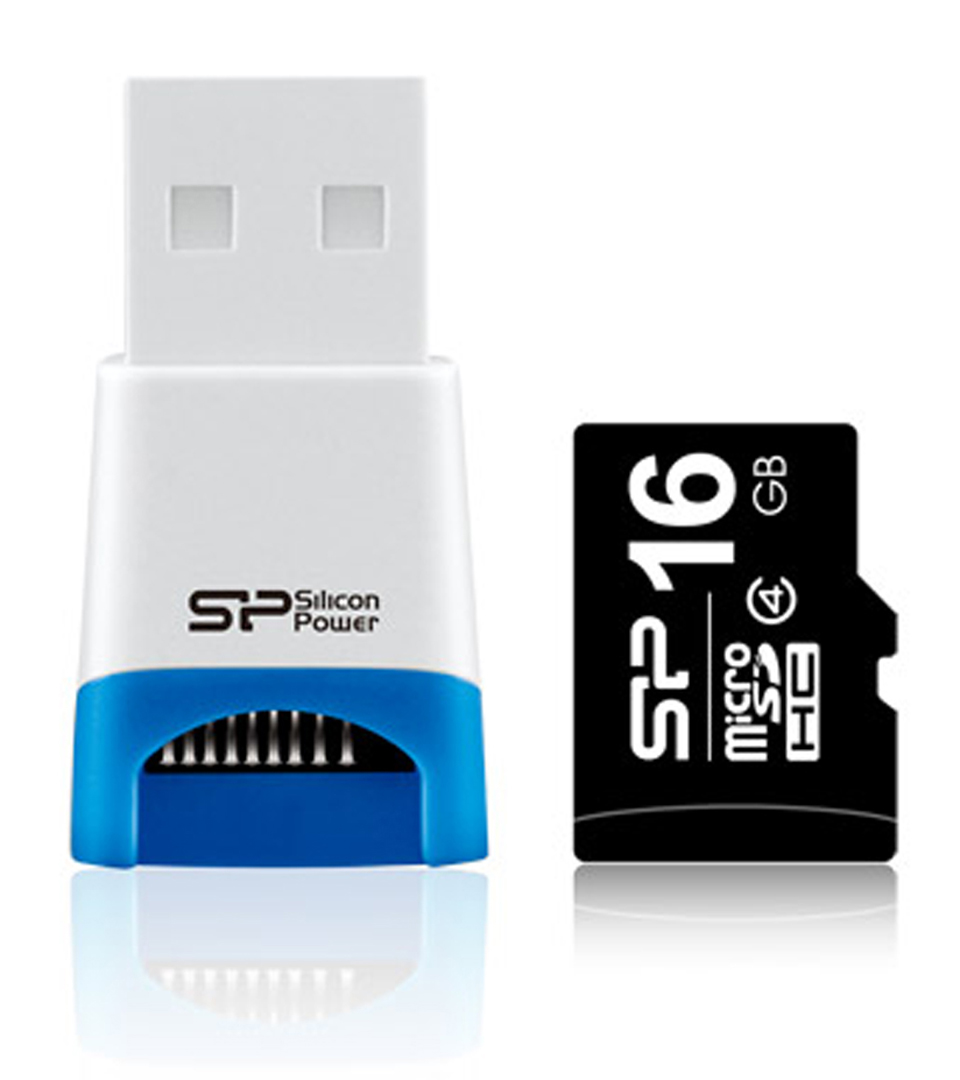 رم/کارت ریدر-Ram Reader  -SILICON POWER Stylish USB Reader + micro SD/micro SDHC