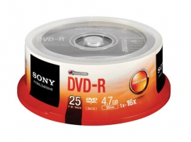 دی وی دی خام-DVD سونی-SONY بسته 25 تایی دیسک 25DMR47S3