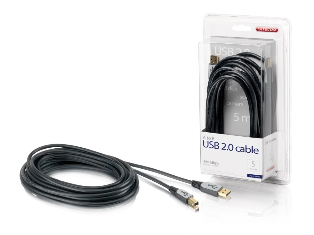 كابلهای اتصال USB -sitecom CN-217 - 2.0m - A to B USB