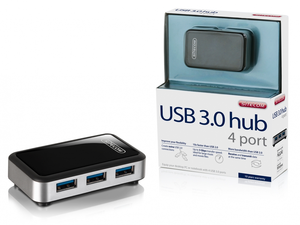 هاب یو اس بی  - USB HUB -sitecom CN-070 USB3 - 4port