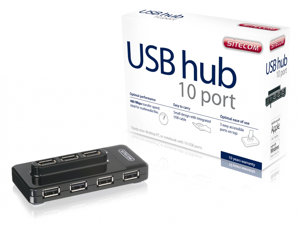 هاب یو اس بی  - USB HUB -sitecom CN-052 10Port