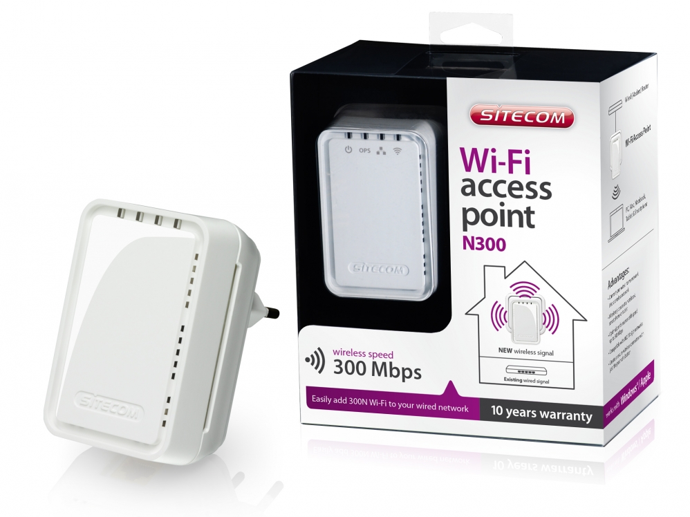 اکسس پوینت -  Access Point -sitecom Wi-Fi Wall Mount - N300 WLX-2005