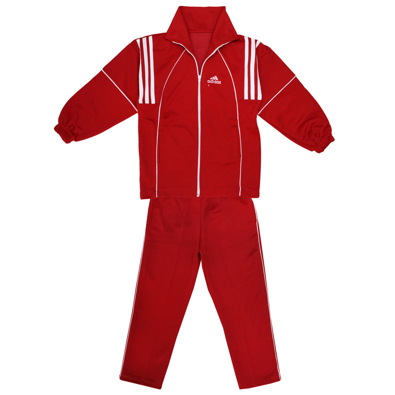 لباس ورزشی بچه گانه  پسرانه -لباس پسرانه ست سویشرت و شلوار ورزشی بچگانه کد GHE55 - قرمز