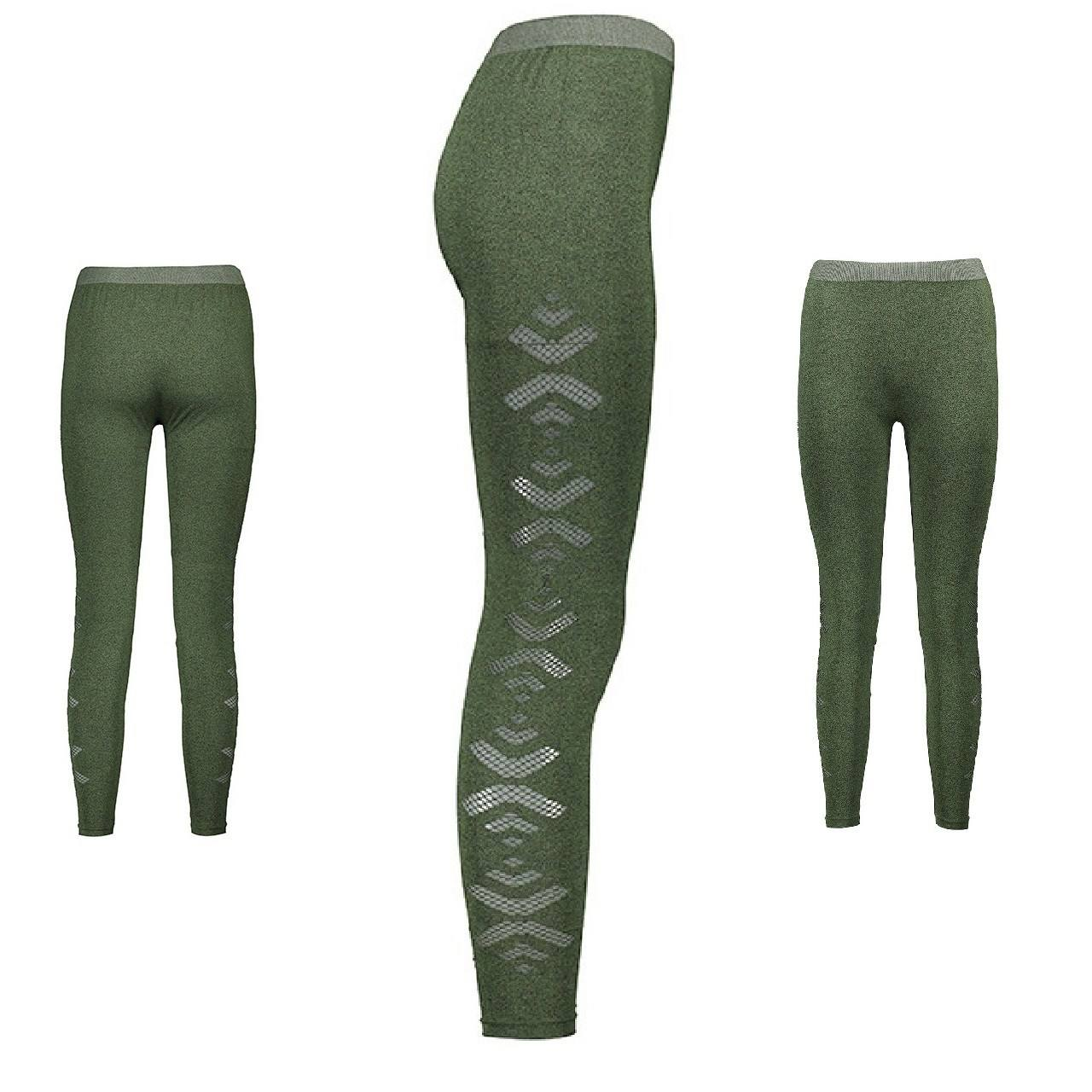 لگ زنانه Pa-ara-پاآرا لگ زنانه مدل زاپ دار 9413 - سبز زیتونی - نخ - جذب - فاق متوسط