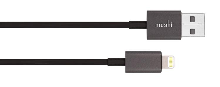 کابل اتصال آیفون-iphone موشی-Moshi USB Cable With Lightning – Black 1M