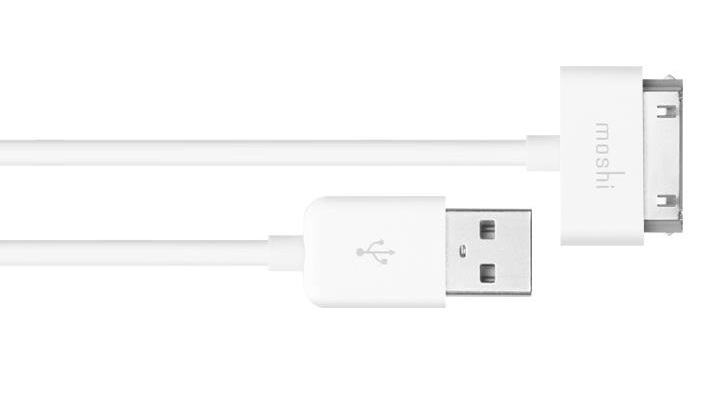 کابل اتصال آیپد-ipad موشی-Moshi USB Cable to 30Pin White