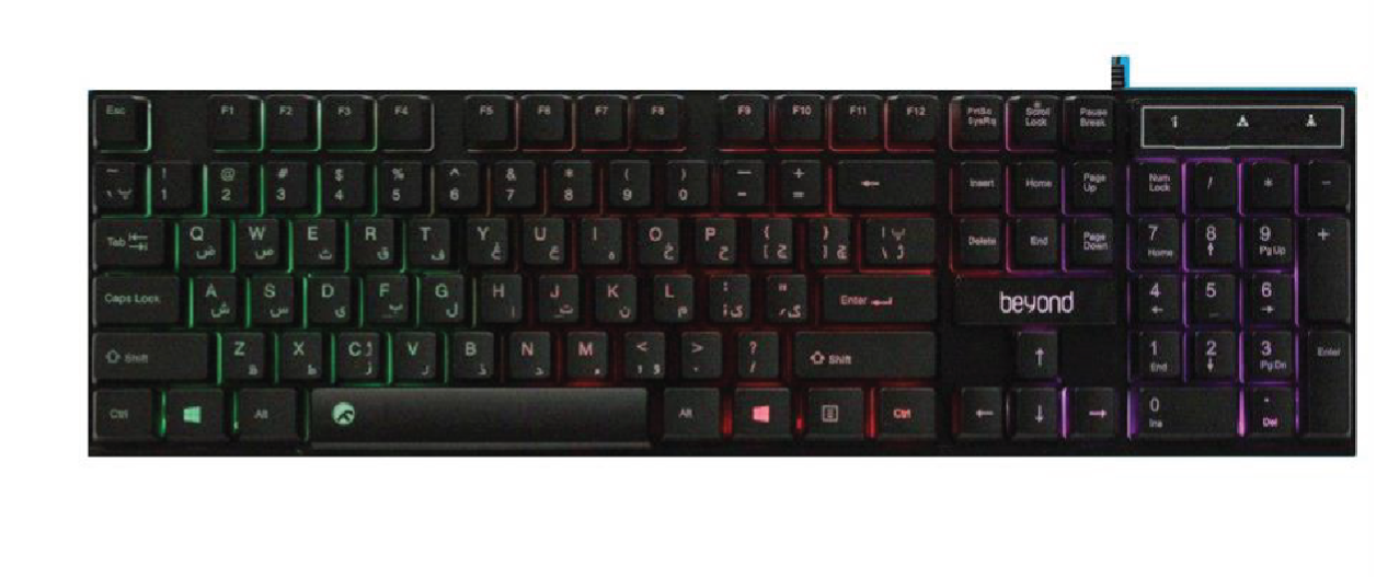 كيبورد - Keyboard بیاند-Beyond کیبورد یو اس بی-باسیم BK-7100RGB