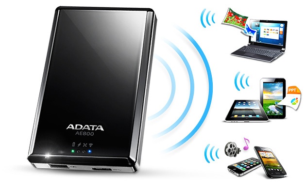 هارد اكسترنال - External H.D اي ديتا-ADATA AE800 500GB-Wireless HDD and power bank