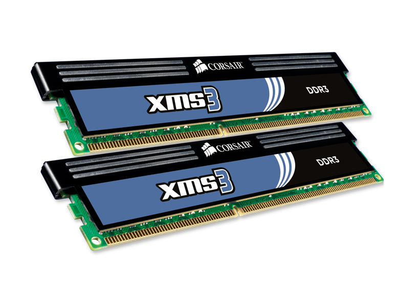 رم کامپیوتر - RAM PC  -Corsair XMS3 — 4GB Dual Channel DDR3 Memory Kit -CMX4GX3M2A1600C8