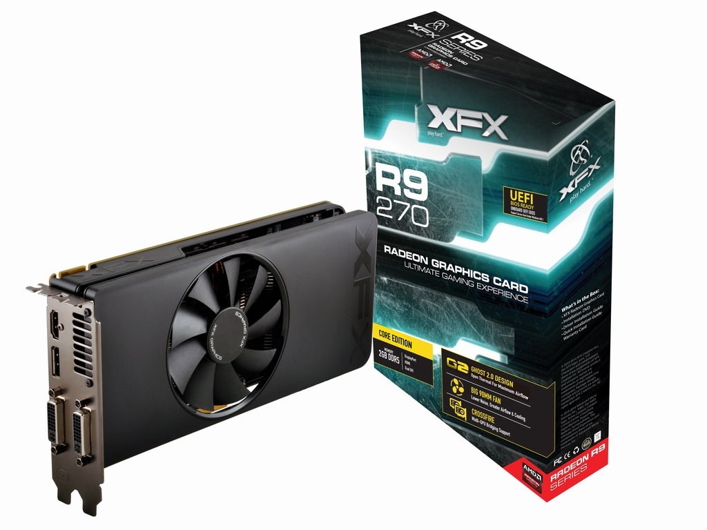 كارت گرافيك - VGA ايكس اف ايكس-XFX AMD Radeon R9 270 Double Dissipation Edition-2GB 256-Bit DDR5