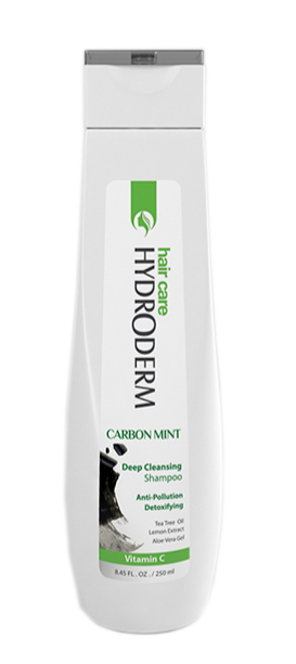 شامپو مو Hydroderm-هیدرودرم شامپو پاک کننده قوی پوست و موی سر مدل Carbon Mintحجم250میلی لیتر