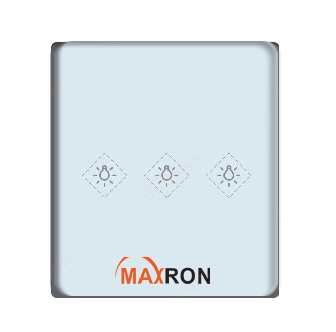 هوشمند سازی ساختمان-خانه -Smart Home مکسرون-maxron کلید سه پل دزدگیر اماکن مدل MX-BA-WAPS-01