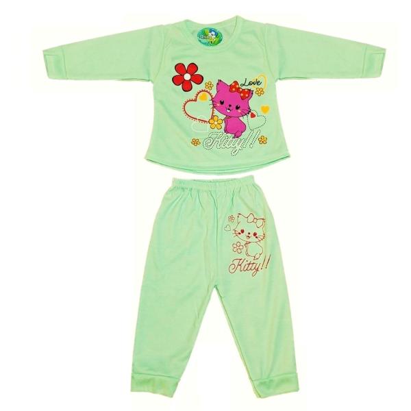 لباس راحتی نوزادی برند نامشخص-- ست تی شرت و شلوار نوزادی کد 9999SA - سبز