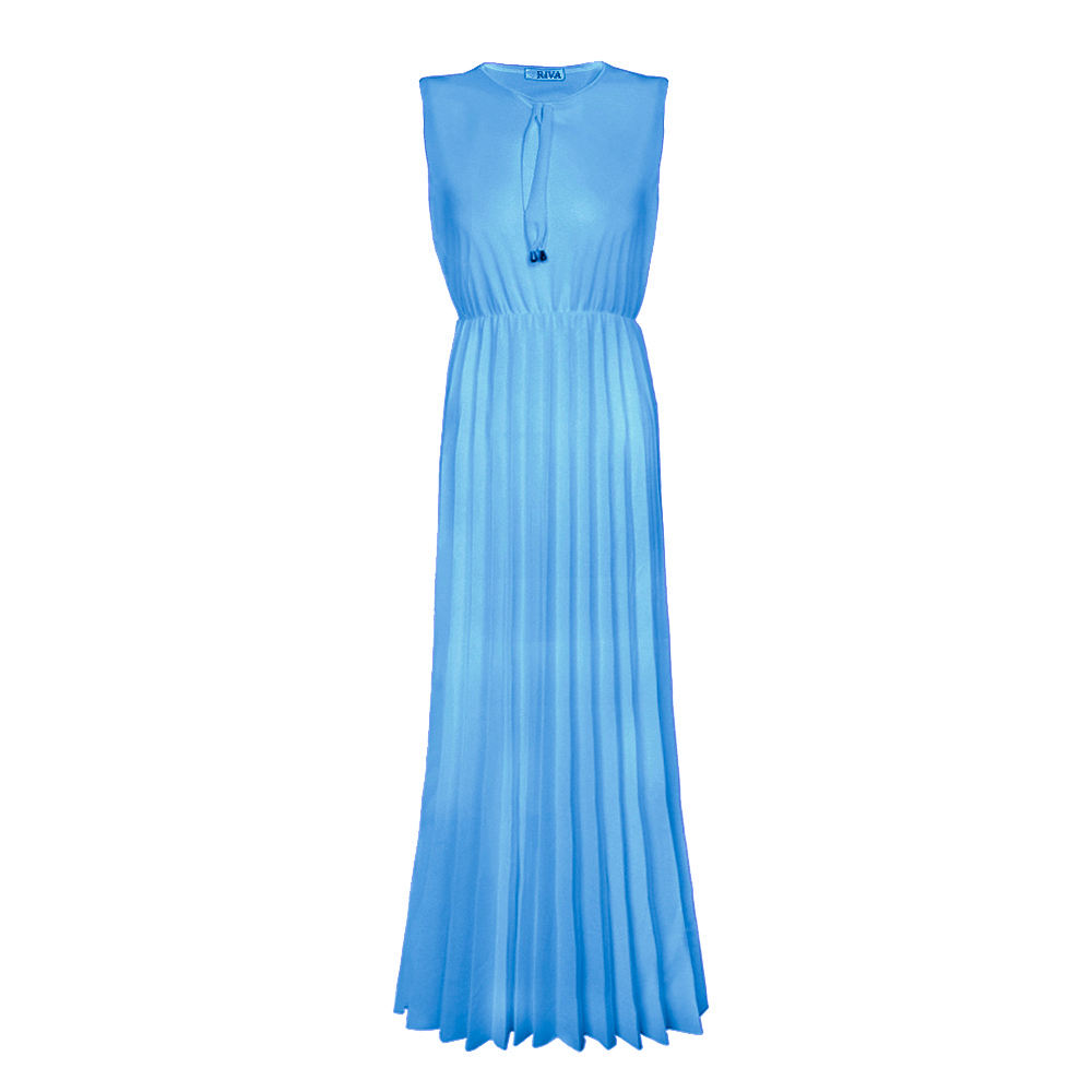 پیراهن راحتی -خانگی زنانه -لباس زنانه پیراهن ساحلی زنانه ریوا مدل FirZ 28 - آبی روشن - ساده