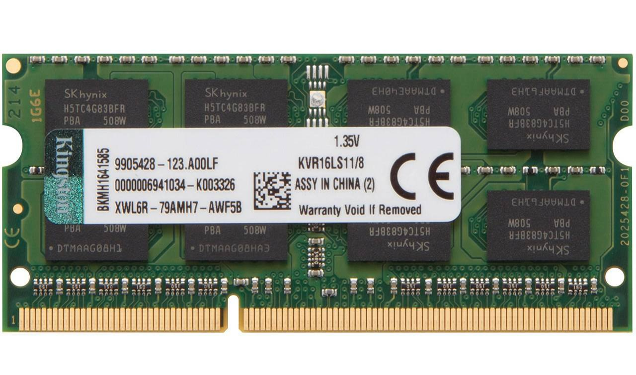 حافظه رم لپ تاپ - RAM كينگستون-Kingston 8GB - ValueRAM DDR3L 1600MHz CL11 Single Channel Laptop RAM